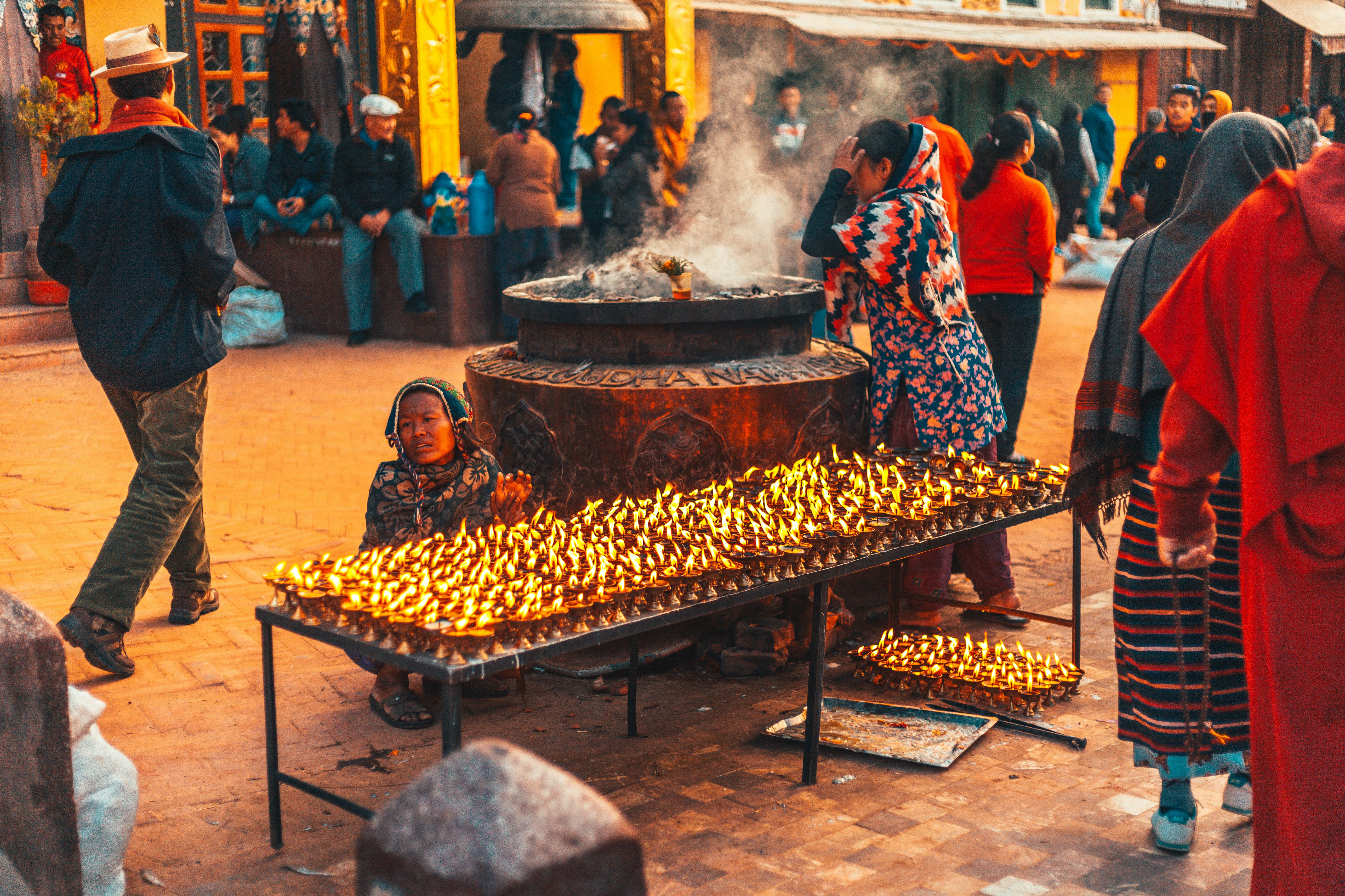 woman in red and black dress cooking